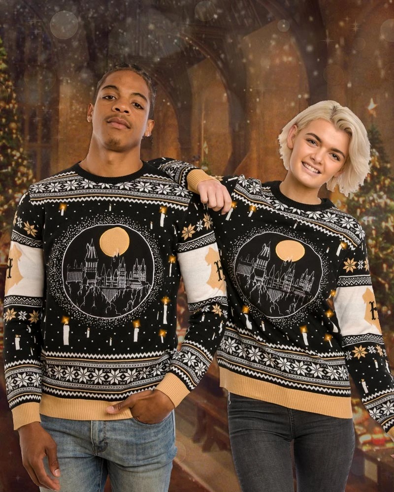 HARRY POTTER HOGWARTS CHRISTMAS UGLY SWEATER 3 HARRY POTTER HOGWARTS CHRISTMAS UGLY SWEATER
