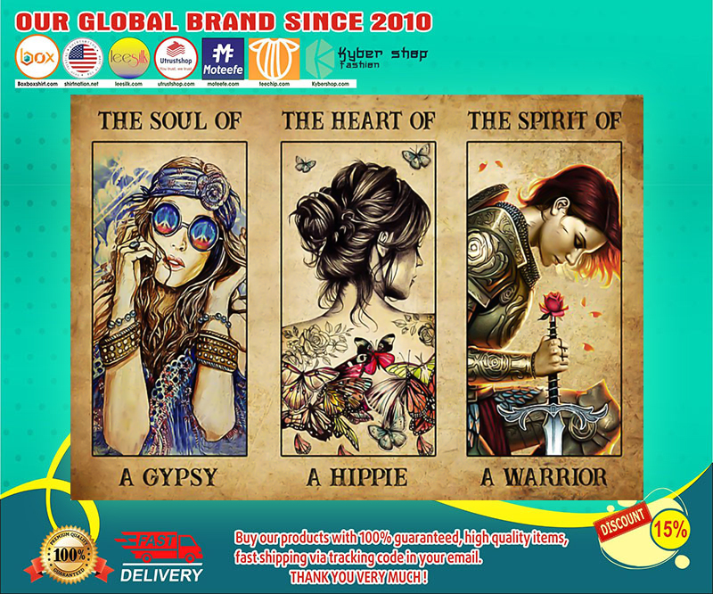 Hippie Girl the soul of a gypsy the heart of a hippie poster 2 Hippie Girl the soul of a gypsy the heart of a hippie poster