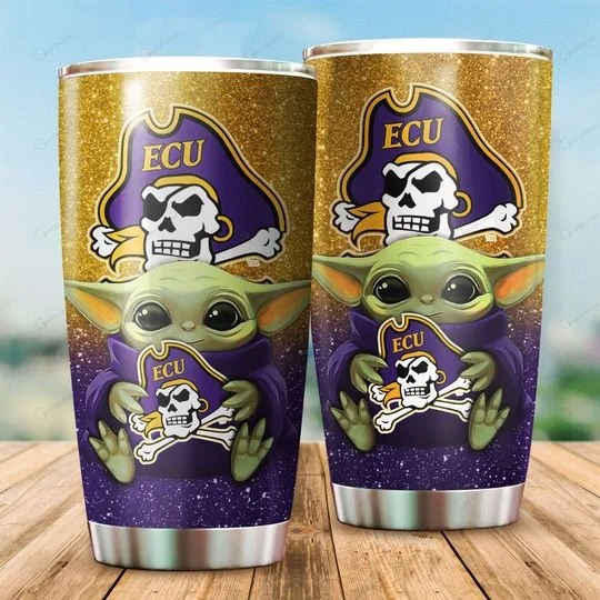 East Carolina Pirates Baby Yoda Tumbler 2 East Carolina Pirates Baby Yoda Tumbler