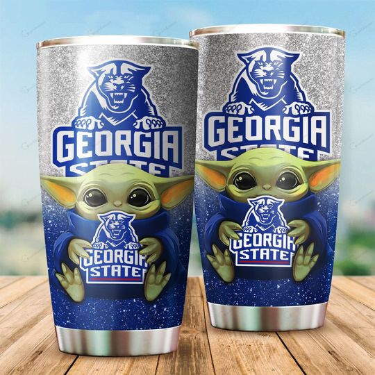 Georgia State Panthers Baby Yoda Tumbler 9 Georgia State Panthers Baby Yoda Tumbler