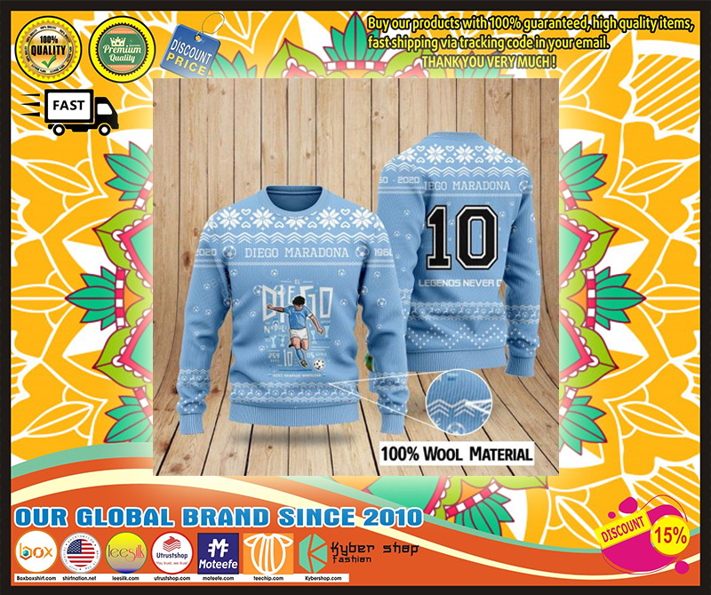 RIP Diego Maradona ugly christmas sweater 3 Diego Maradona christmas ugly christmas sweater