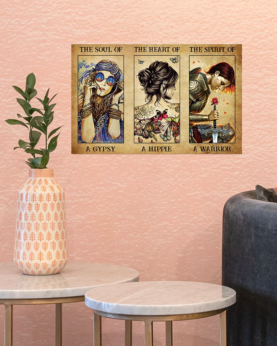 Hippie girls The soul of a gypsy the spirit of a warrior poster 2 Hippie girls The soul of a gypsy the spirit of a warrior poster