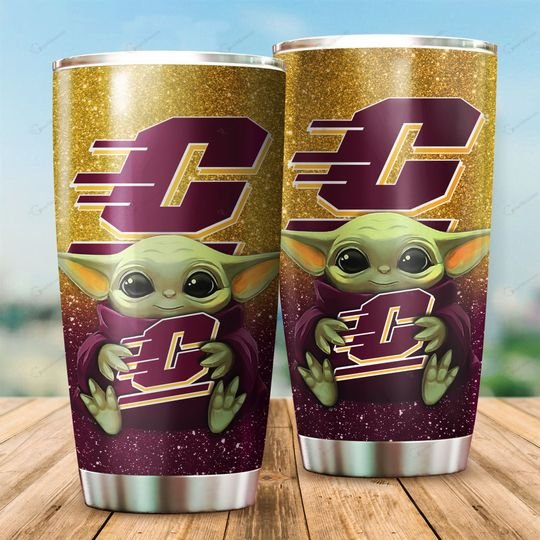 Central Michigan Chippewas Baby Yoda Tumbler 9 Central Michigan Chippewas Baby Yoda Tumbler