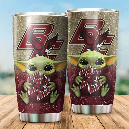 Boston College Eagles football Baby Yoda Tumbler 8 Boston College Eagles football Baby Yoda Tumbler