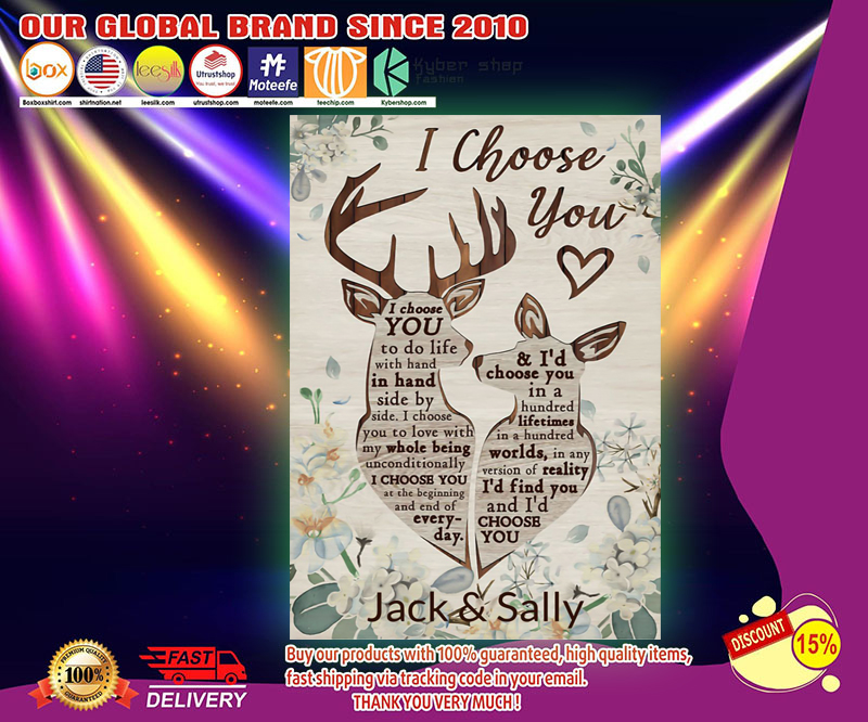 Deer I choose you to do life with hand in hand poster 4 Deer I choose you to do life with hand in hand poster