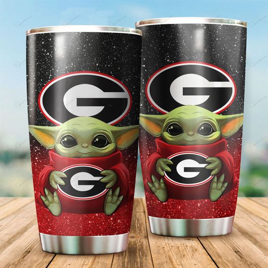 Georgia Bulldogs Baby Yoda Tumbler 3 Georgia Bulldogs Baby Yoda Tumbler