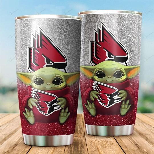 Ball State Cardinals Baby Yoda Tumbler