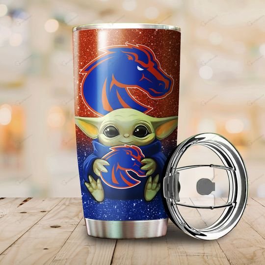 Boise State Broncos Baby Yoda Tumbler 4 Air Force Falcons football Baby Yoda Tumbler