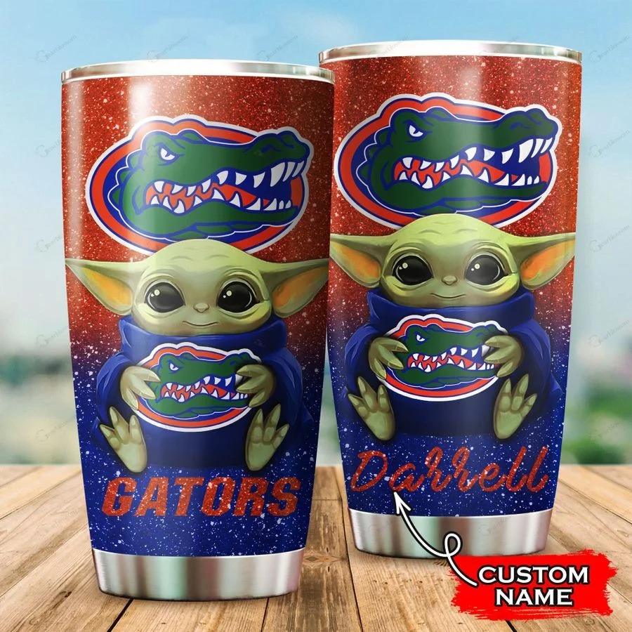 Florida Gators Baby Yoda Custom Name Tumbler 1 Florida Gators Baby Yoda Custom Name Tumbler