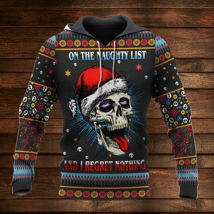 SkulllOnthenaughtylistandiregretnothingdhoodie