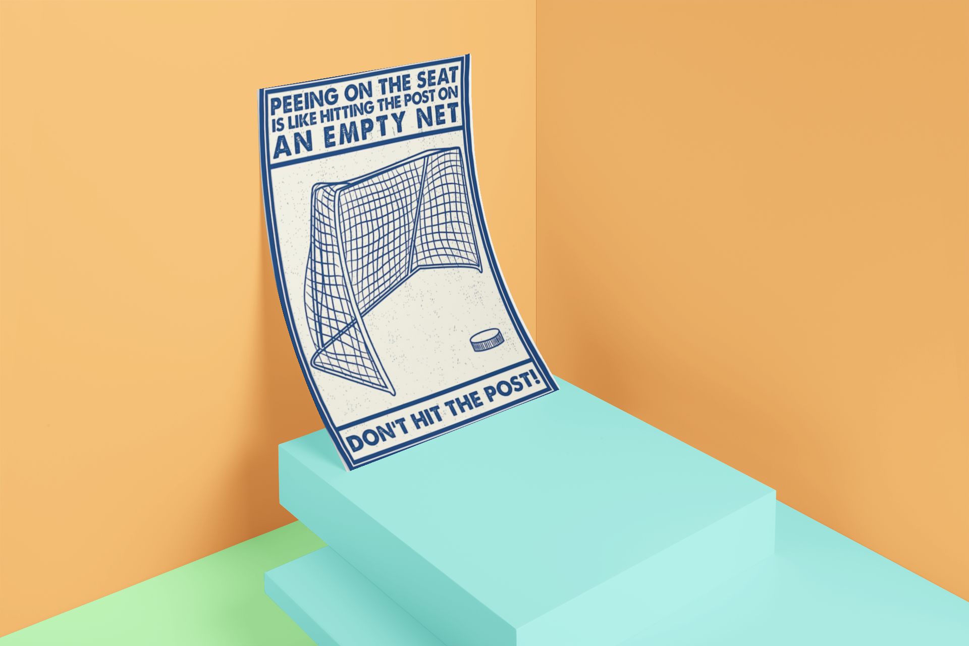Hockey don't hit the poster peeing on the seat poster 4 Hockey dont hit the poster peeing on the seat poster