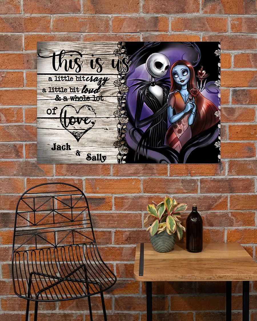 Jack Skellington and Sally this is us a little bit of crazy custom personalized name poster 3 Jack Skellington and Sally this is us a little bit of crazy custom personalized name poster