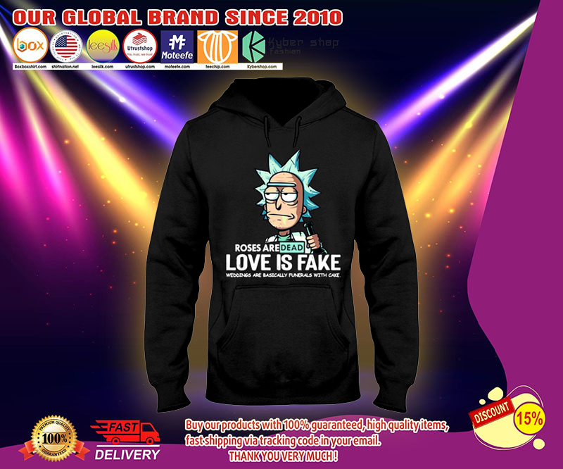 Rick and Morty Roses are dead love is fake shirt 2 Rick and Morty Roses are dead love is fake shirt