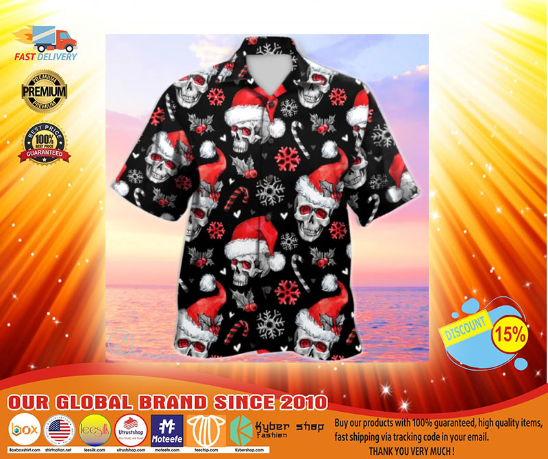 Christmas skull Santa Claus hawaiian 3 Christmas skull Santa Claus hawaiian