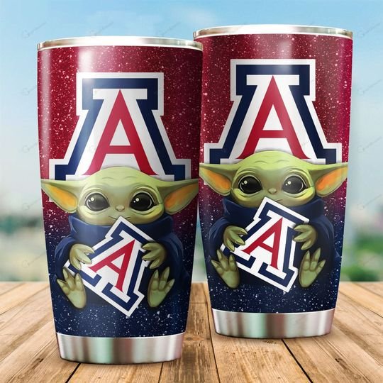 Arizona Wildcats Baby Yoda Tumbler