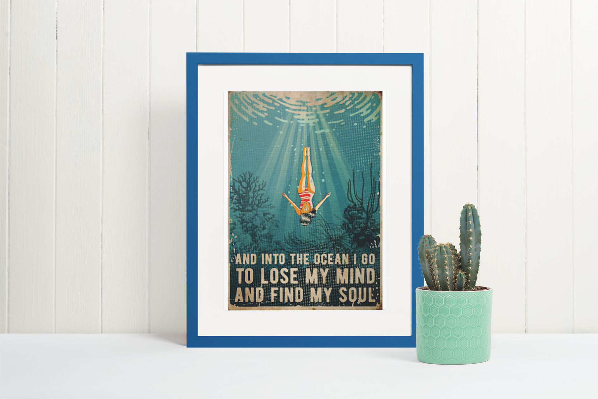 Swimming and into the ocean i go to lose my mind and find my soul poster 2 Swimming and into the ocean i go to lose my mind and find my soul poster