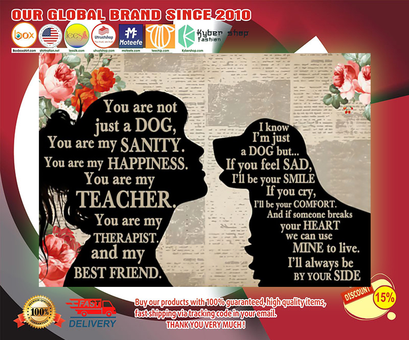 Golden Retriever dog and girl therepist you are not just a dog poster 2 Golden Retriever dog and girl therepist you are not just a dog poster