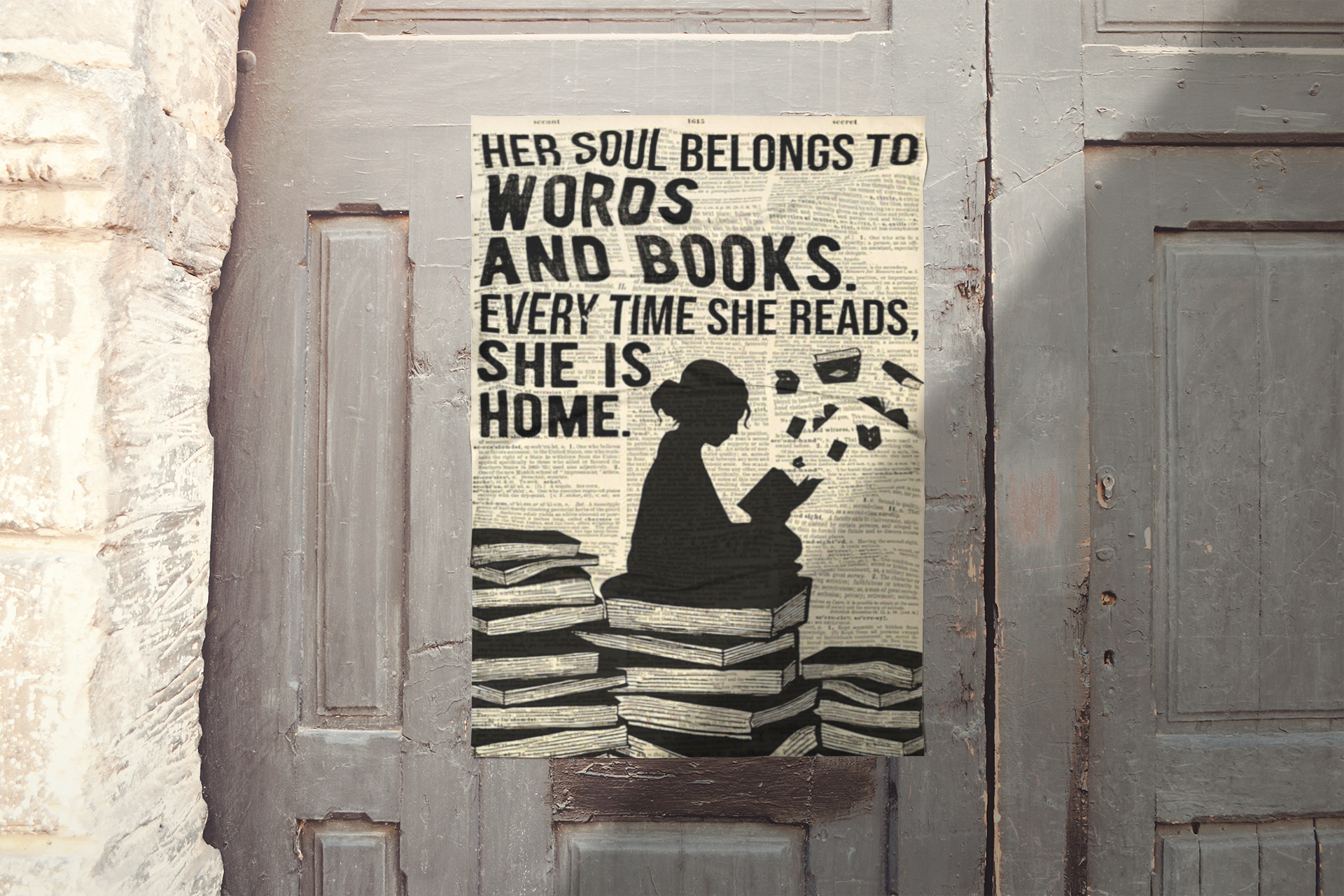 Her soul belongs to words and book poster 3 Her soul belongs to words and book poster
