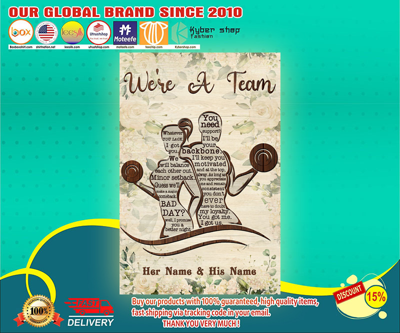 Fitness We're a team custom personalized name poster 2 Fitness Were a team custom personalized name poster