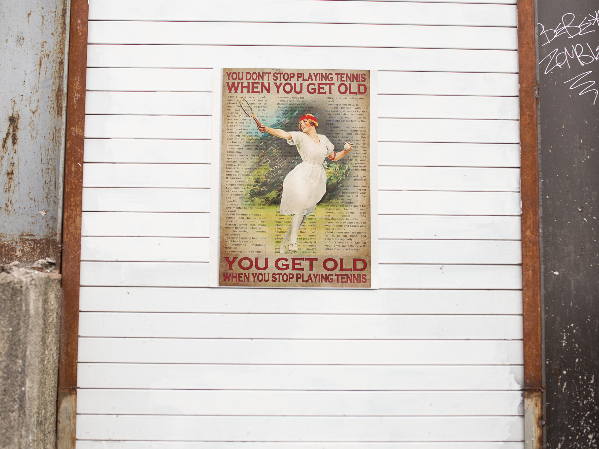 Woman You don't stop playing tennis when you get old poster 4 Woman You dont stop playing tennis when you get old poster