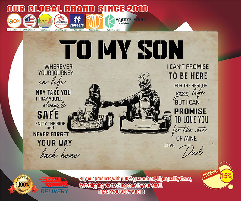 Kart racing dad to my son poster 2 Kart racing dad to my son poster