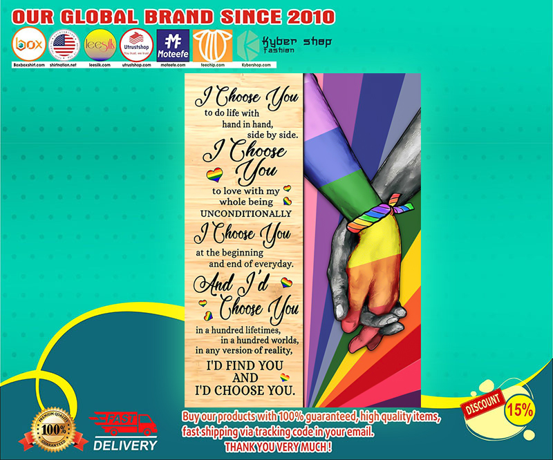 LGBT I choose you to do life with hand in hand poster 3 LGBT I choose you to do life with hand in hand poster