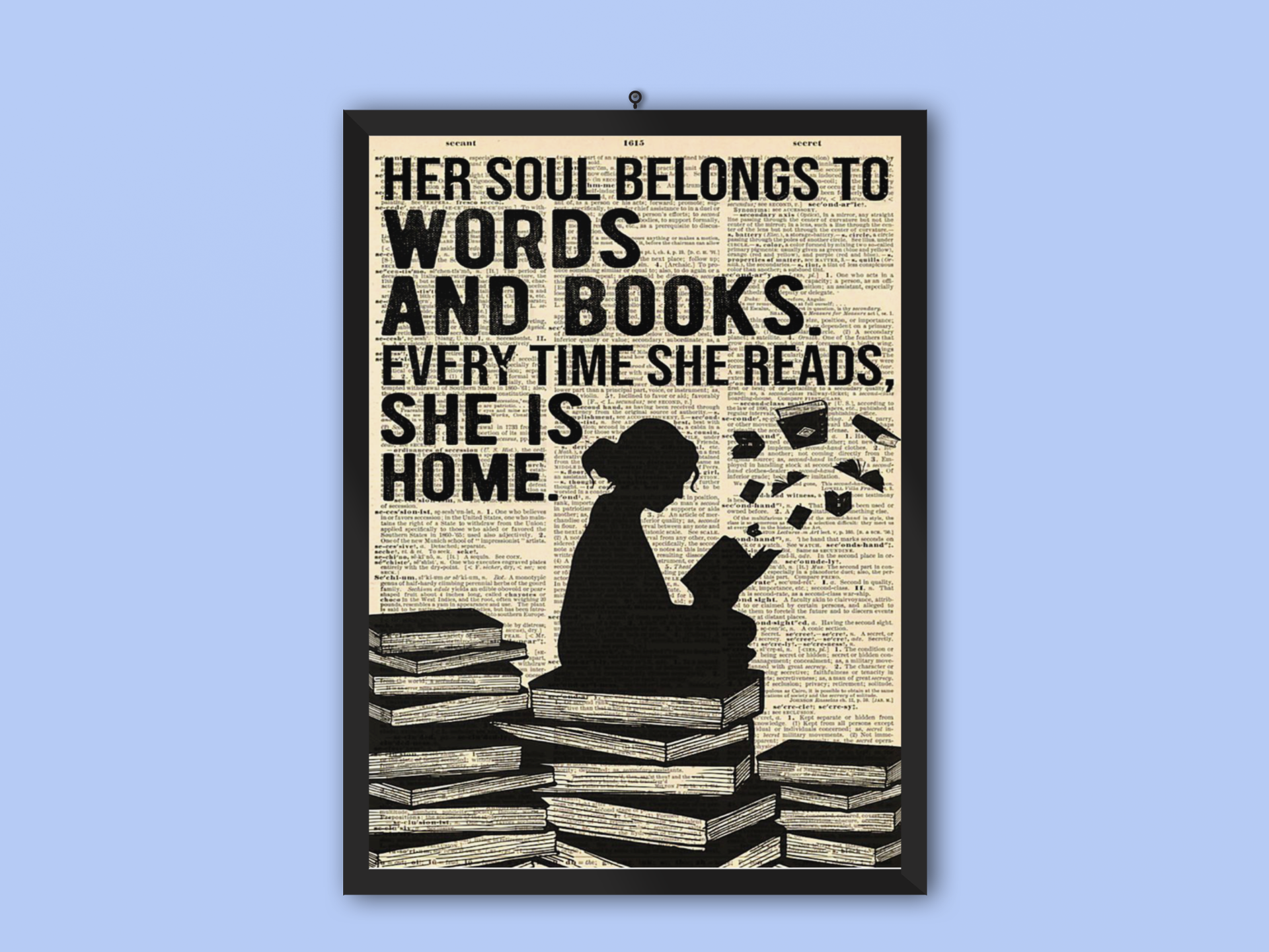 Her soul belongs to words and book poster 2 Her soul belongs to words and book poster