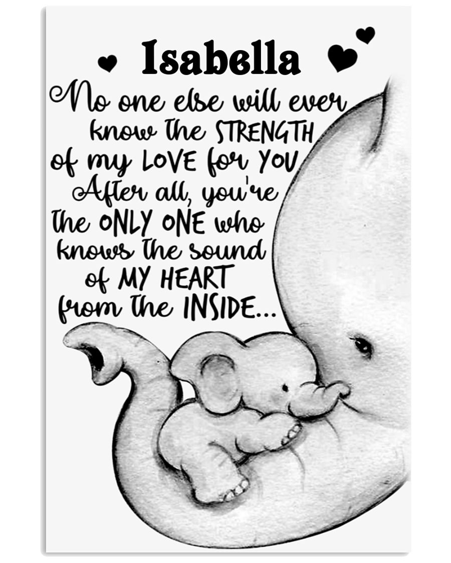 Elephant no one else will ever know the strength custom name poster 4 Elephant no one else will ever know the strength custom name poster