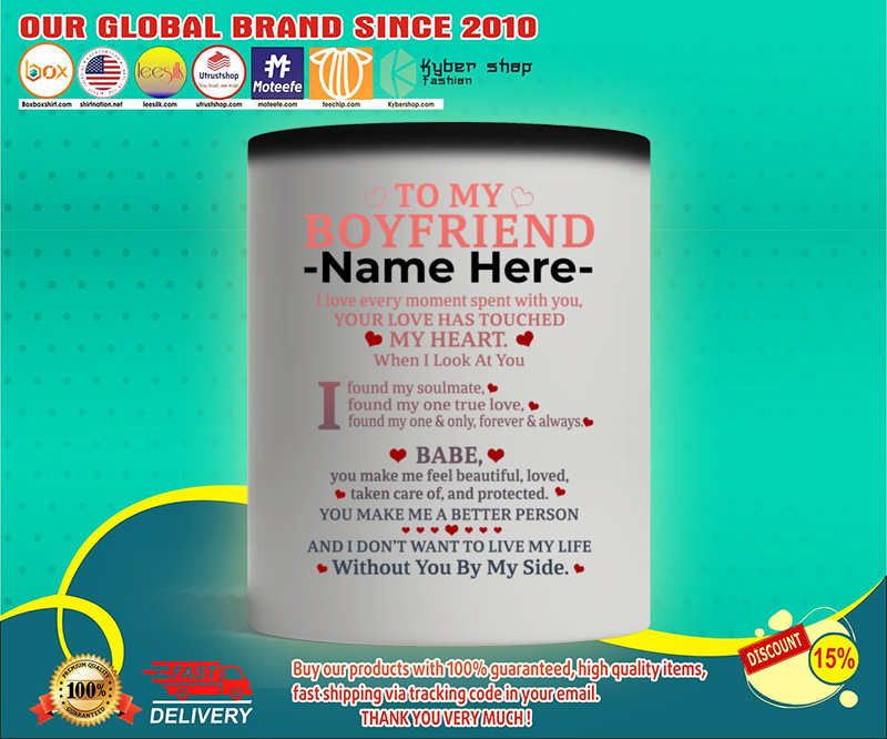To my boy friend custom personalized name mug 2 To my boy friend custom personalized name mug