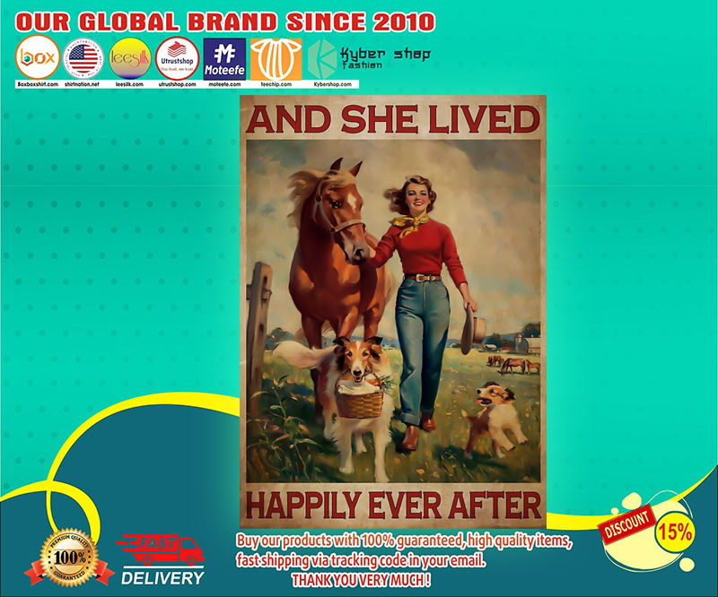 Girl with horse and dog and she lived happily ever after poster 3 Girl with horse and dog and she lived happily ever after poster