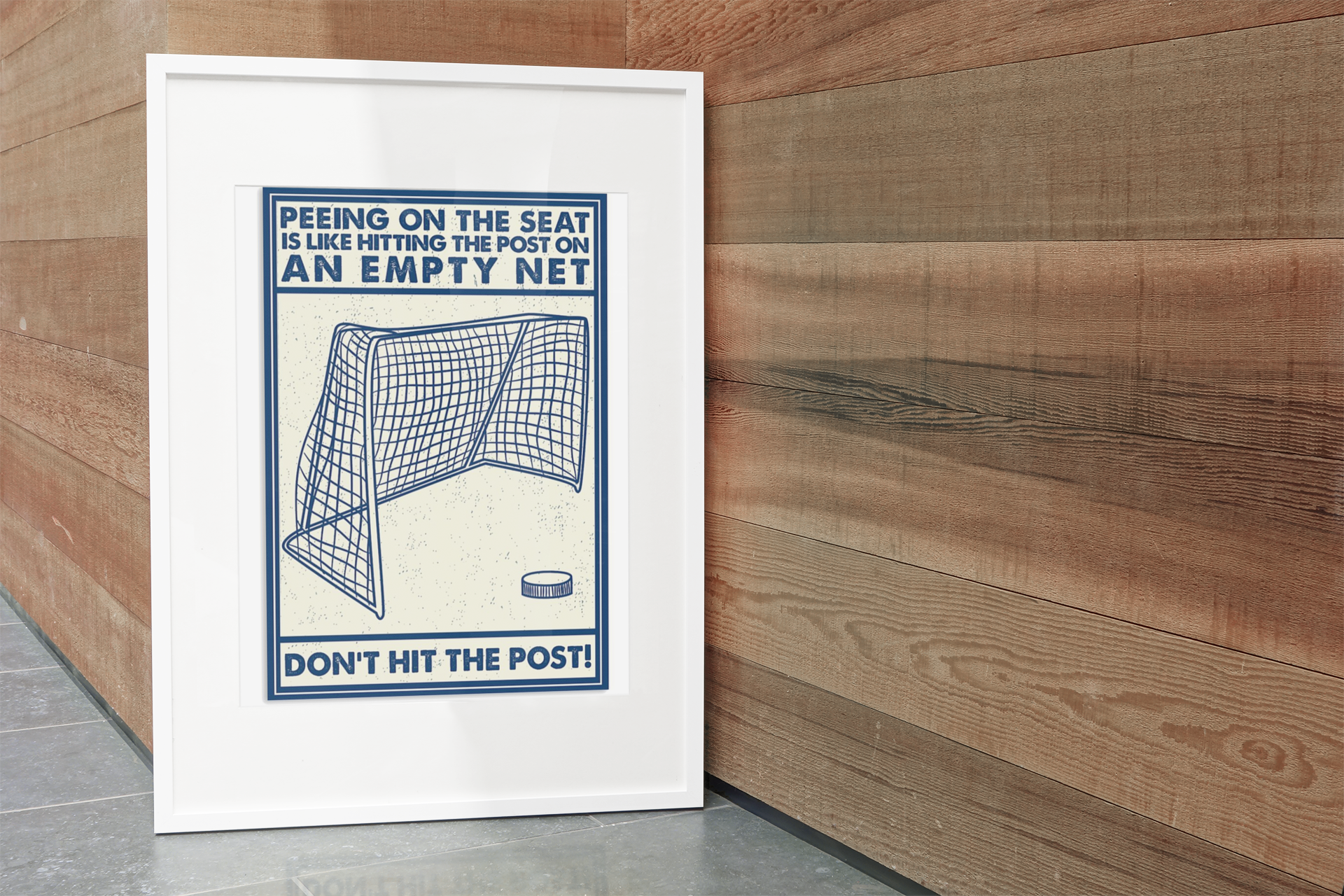 Retro hockey peeing on the seat an empty net poster 4 Retro hockey peeing on the seat an empty net poster