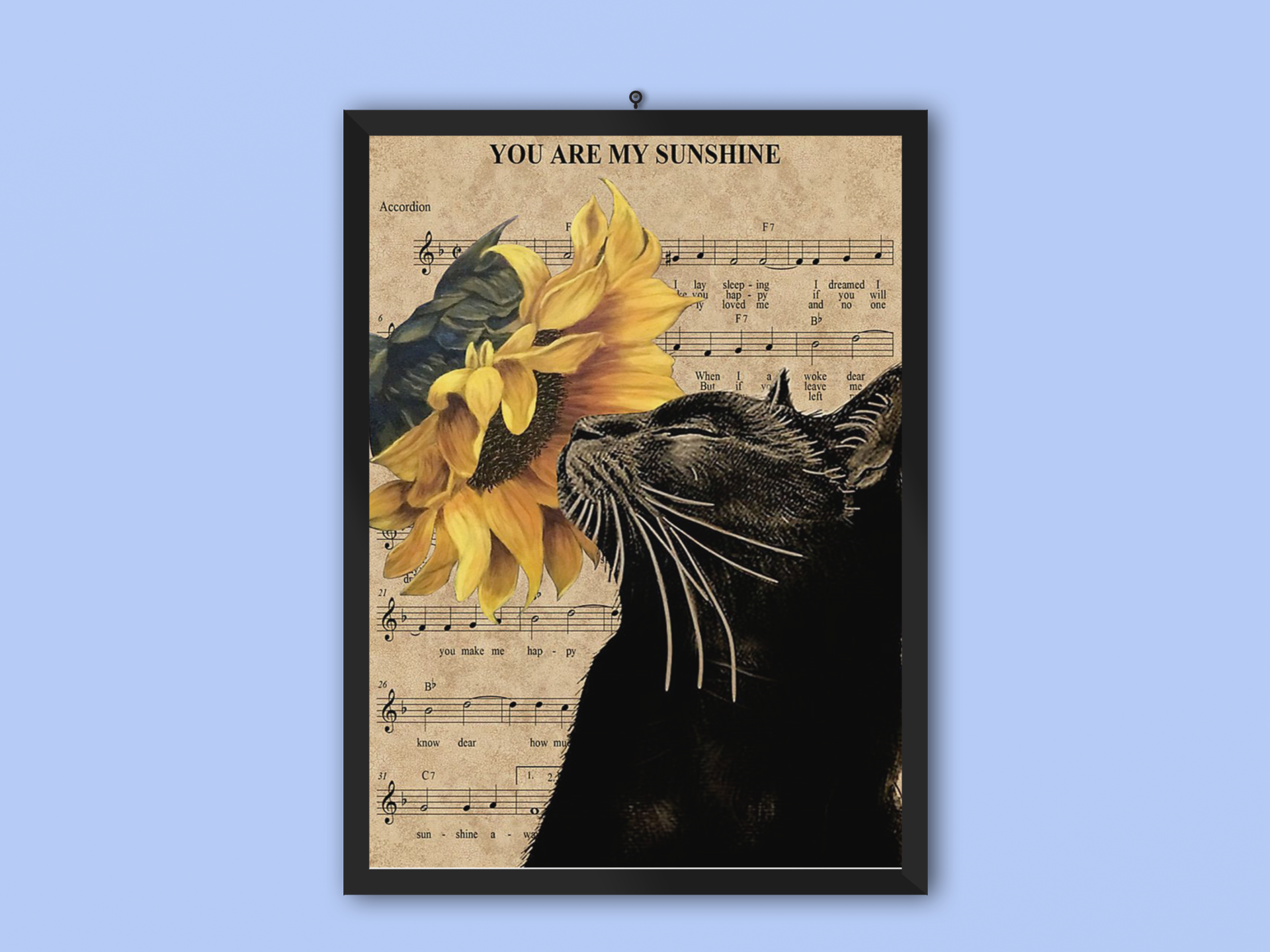 You are my sunshine lyric poster 3 You are my sunshine lyric poster