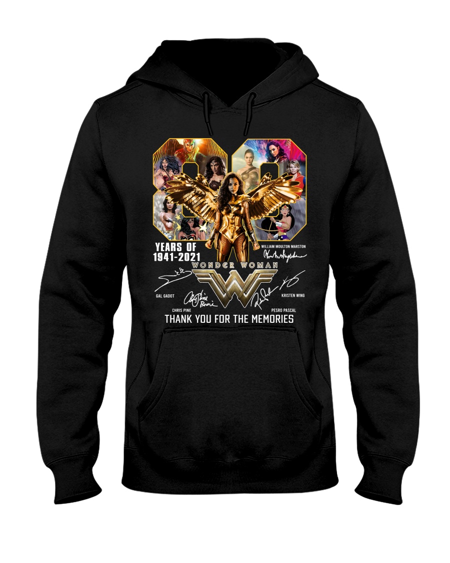 Wonder Woman 80 years of 1941-2021 thank you for the memories shirt 4 Wonder Woman years of thank you for the memories shirt