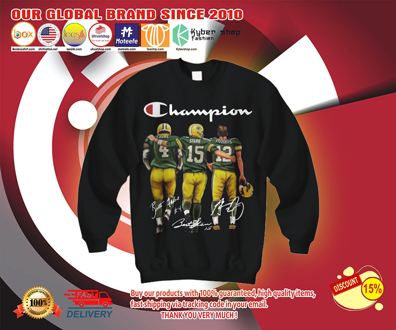 Champion Green Bay Packers favre starr rodgers shirt 2 Champion Green Bay Packers favre starr rodgers shirt