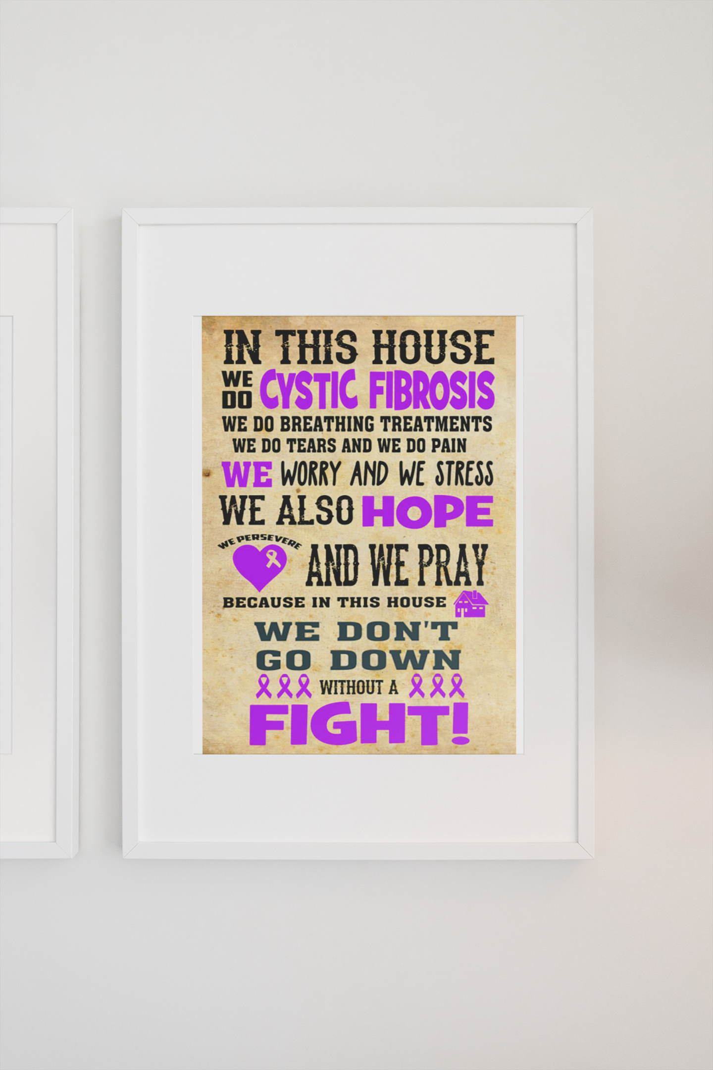 In this house we do cystic fibrosis poster 3 In this house we do cystic fibrosis poster