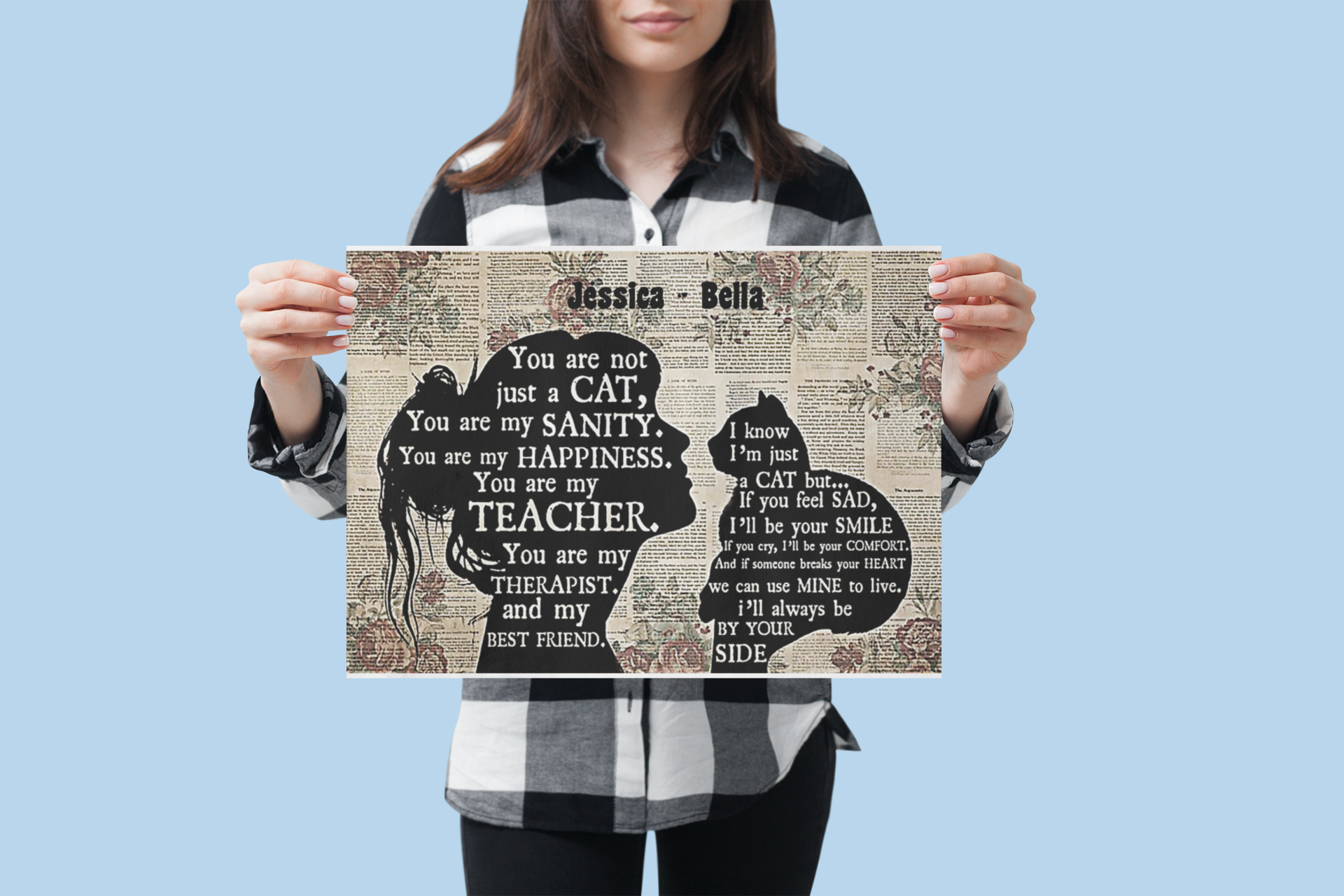You are not just a cat you are my sanity custom personalized name poster 2 You are not just a cat you are my sanity custom personalized name poster