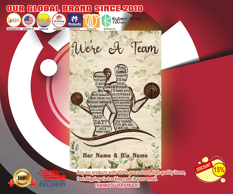 Fitness We're a team custom personalized name poster 3 Fitness Were a team custom personalized name poster