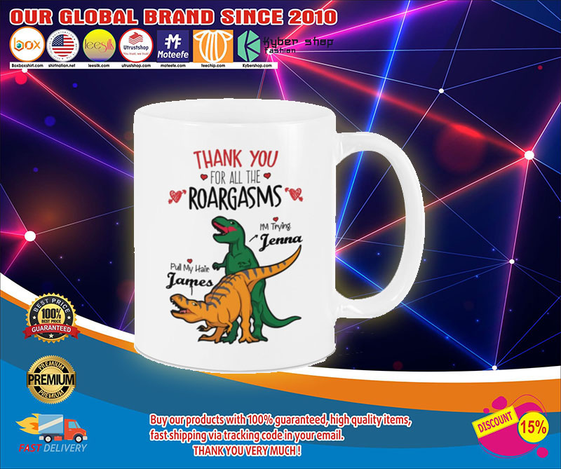 Valentine Dinosaur Thank you for all the roargasms mug 4 Valentine Dinosaur Thank you for all the roargasms mug