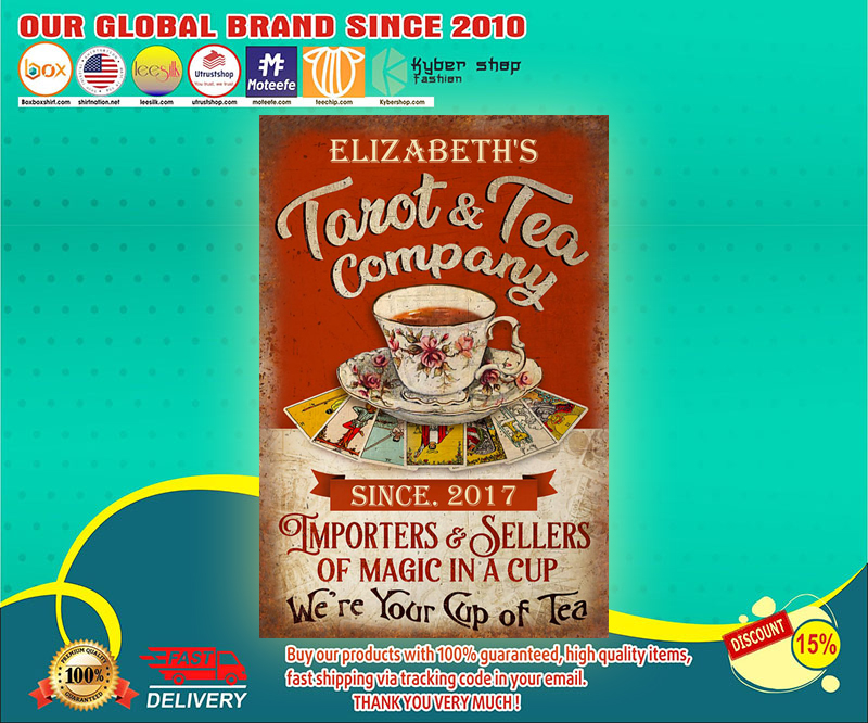 Personalized Tarot and tea company importers and sellers of magic in a cup poster 2 Personalized Tarot and tea company importers and sellers of magic in a cup poster