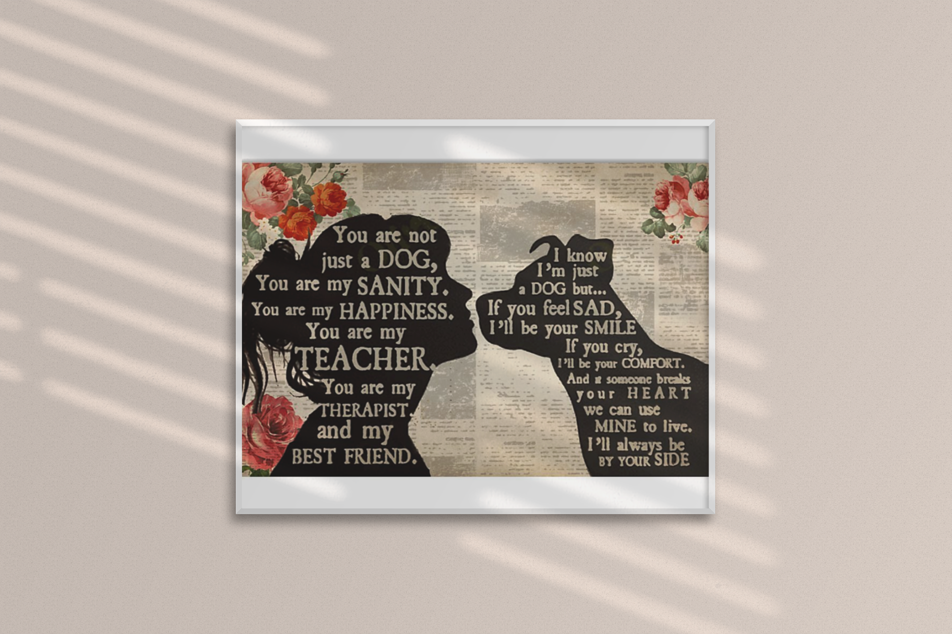 Pitbull and girl you are not dog my sanity my happiness poster 4 Pitbull and girl you are not dog my sanity my happiness poster