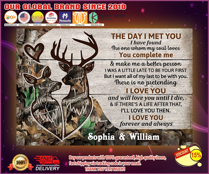 Personalized Deer The day I met you custom name poster 4 Personalized Deer The day I met you custom name poster