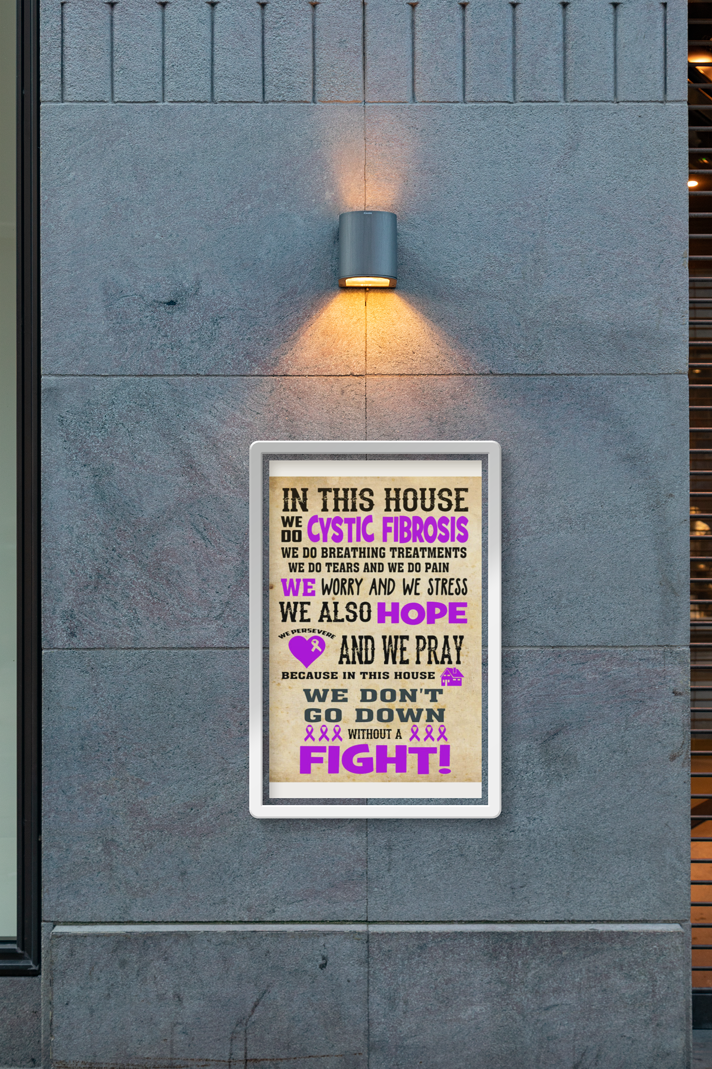 In this house we do cystic fibrosis poster 4 In this house we do cystic fibrosis poster