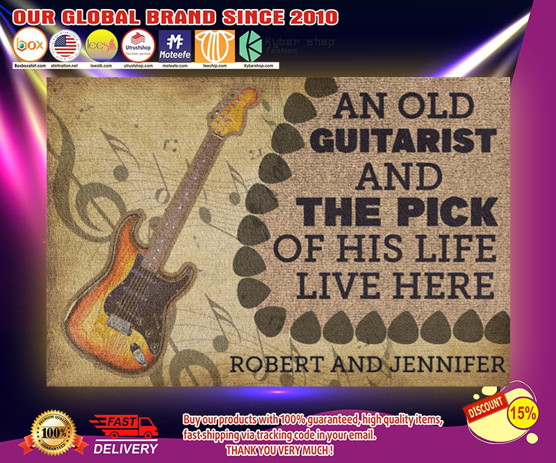 An old guitarist and the pick of his life live here doormat 3 An old guitarist and the pick of his life live here doormat