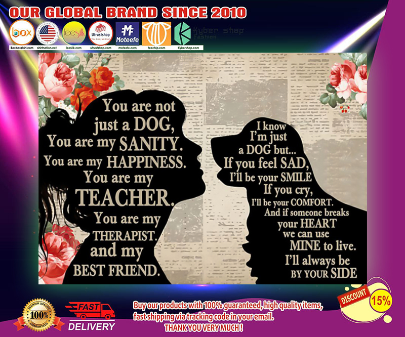 Golden Retriever dog and girl therepist you are not just a dog poster 3 Golden Retriever dog and girl therepist you are not just a dog poster