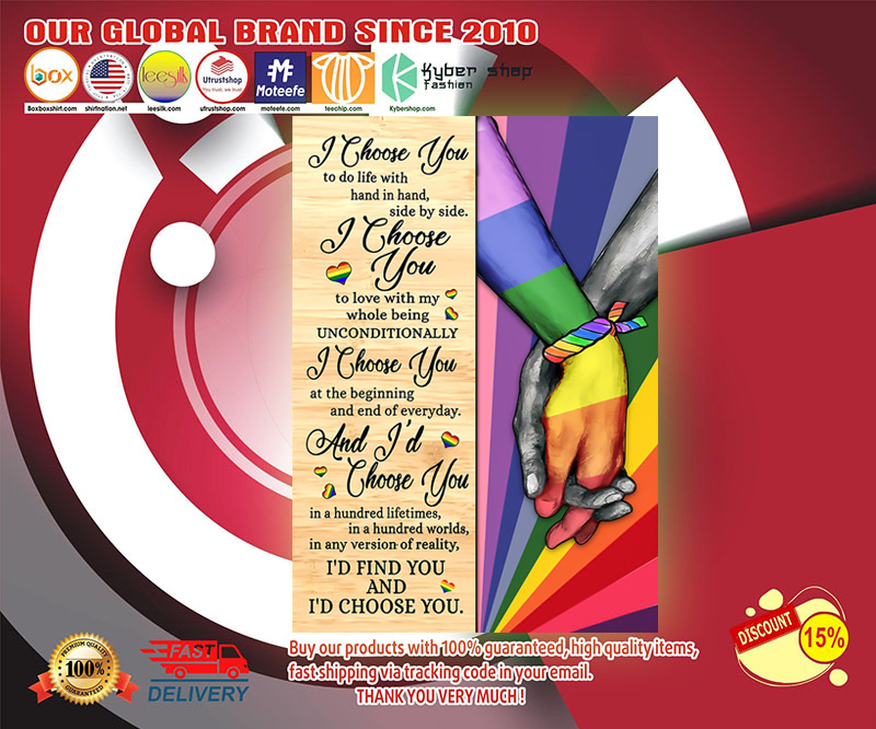 LGBT I choose you to do life with hand in hand poster 2 LGBT I choose you to do life with hand in hand poster