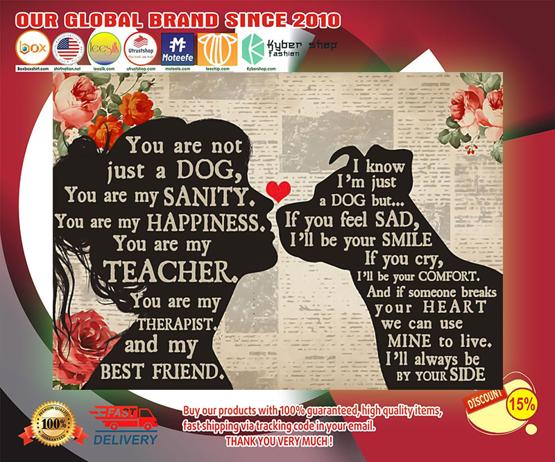 Pitbull dog and girl therepist you are not just a dog poster 2 Pitbull dog and girl therepist you are not just a dog poster