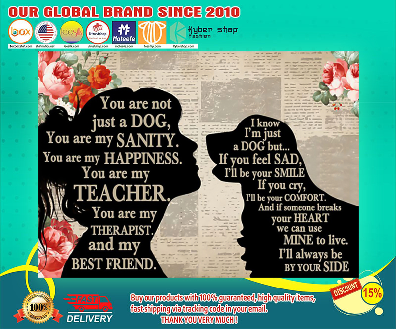 Golden Retriever dog and girl therepist you are not just a dog poster 4 Golden Retriever dog and girl therepist you are not just a dog poster