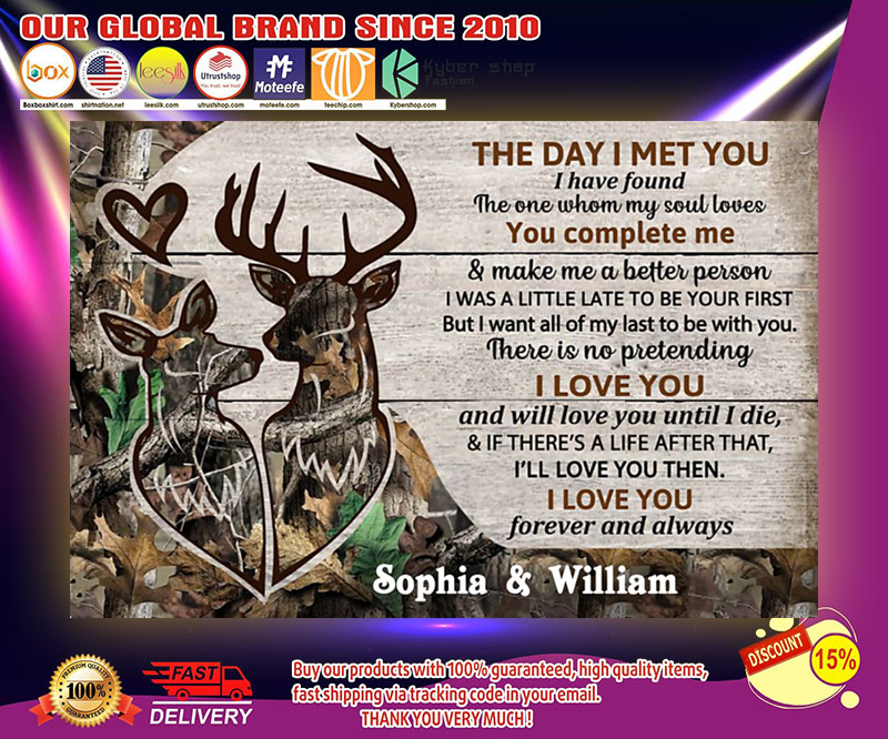 Personalized Deer The day I met you custom name poster 2 Personalized Deer The day I met you custom name poster