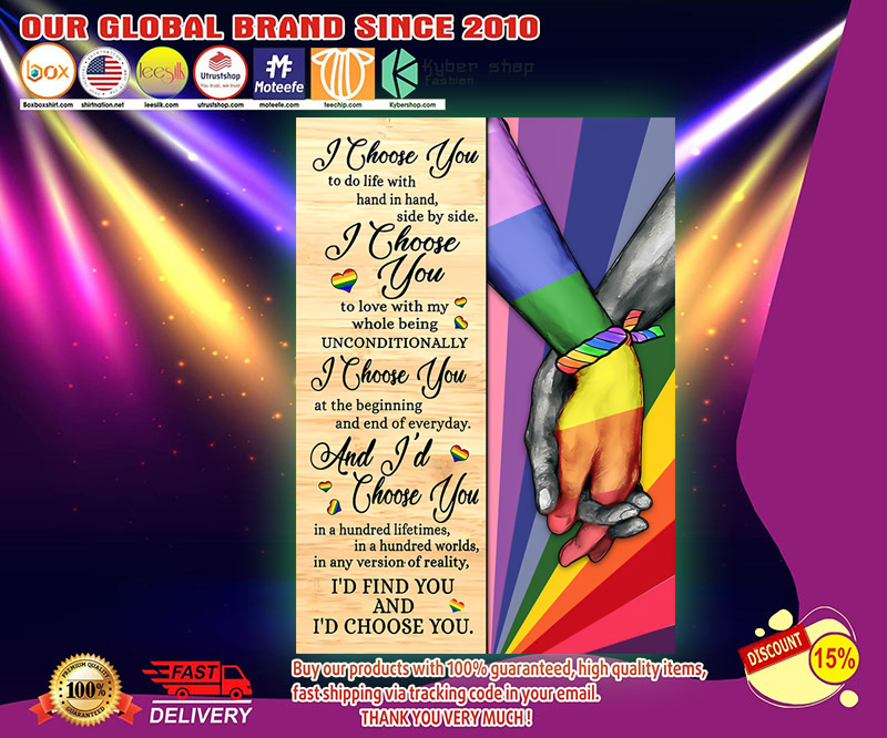LGBT I choose you to do life with hand in hand poster 4 LGBT I choose you to do life with hand in hand poster