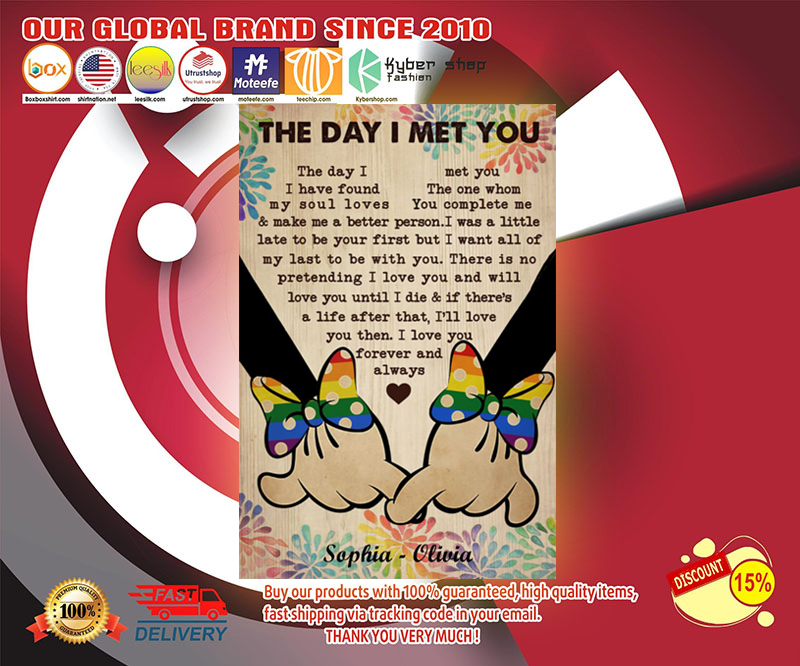 LGBT Lesbian The day I met you custom personalized name poster 4 LGBT Lesbian The day I met you custom personalized name poster